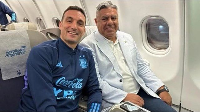 Lionel Scaloni y Claudio Tapia