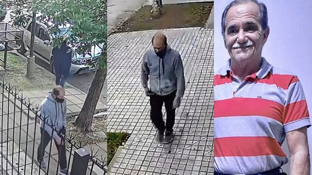 Las imágenes captadas por distintas cámaras de seguridad que muestran a Roberto Parente.