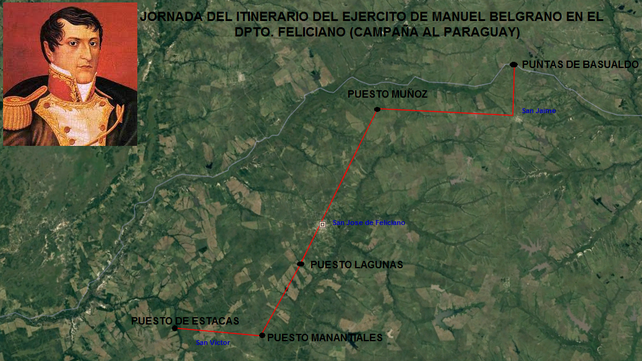 Revisitan la ruta de Belgrano de Paraná a San Jaime en 1810