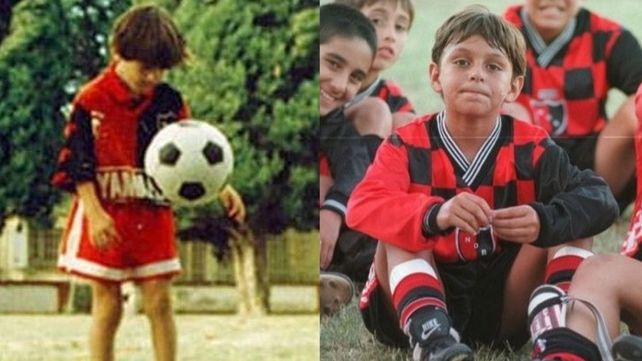 Lionel Messi y Sergio David Maradona compartieron equipo y vistieron la de Newells.