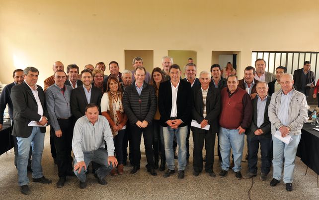 Unidad. Junto al mandatario