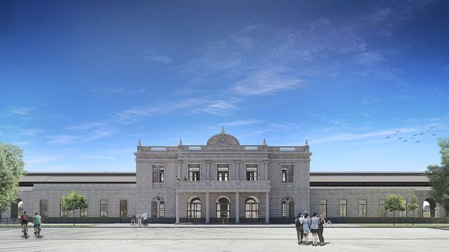 Así quedaría la fachada de la Estación Mitre.