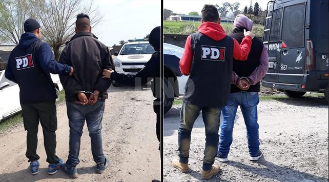 Los dos hombres detenidos en Recreo. // Foto: Ministerio de Seguridad.