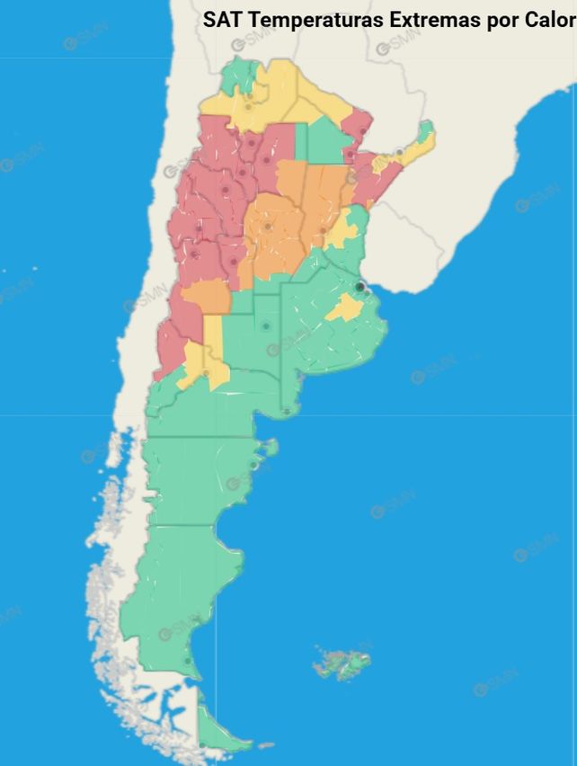 SMN: persisten las altas temperaturas en la región