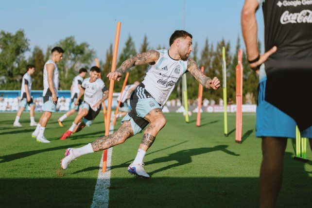 La Selección Argentina entrenó este lunes en Ezeiza.