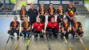 Neuquén, uno de los tres equipos de la Unión Entrerriana de Hockey sobre Patines en San Juan.