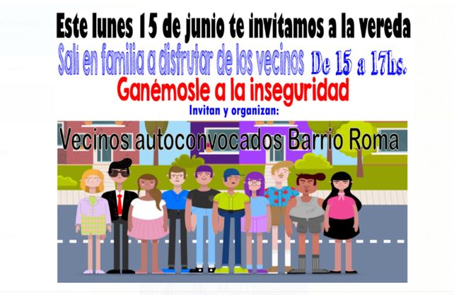 Barrio Roma: vecinos le dan pelea a la inseguridad ganando las calles