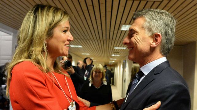 Máxima y Macri se encontraron en Davos en enero de este año.