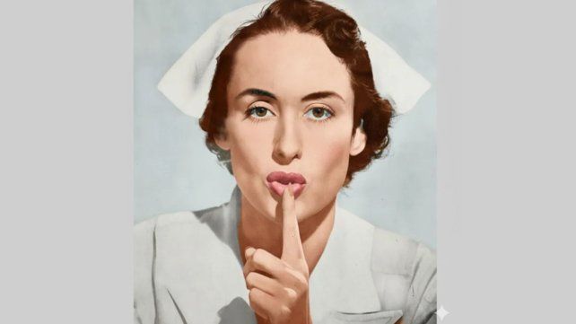 El rostro detrás del ícono universal del “silencio hospital” es la modelo argentina Muriel Mercedes Wabney. &nbsp;
