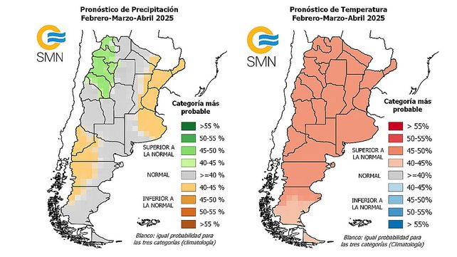 SMN: Pronóstico Climático Trimestral más cálido y más seco