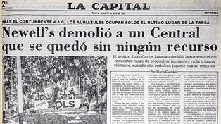 El Diario La Capital, presente en otro cl&aacute;sico rosarino hist&oacute;rico.