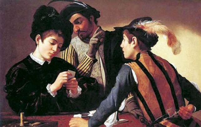 “Los tahúres”. Esta obra de Caravaggio fue vendida como copia en 2006.