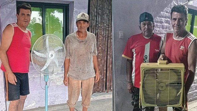 Mariano Salzman recolecta ventiladores en desuso para repararlos y donarlos en medio de esta ola de calor