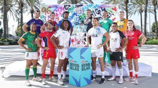 Los capitanes de los seleccionados que competirán en el Seven de los Ángeles.
