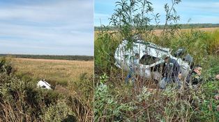 Volcó en la ruta 4 y lo encontraron horas después con hipotermia
