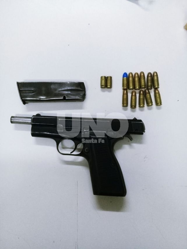 El arma secuestrada