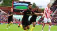 el argentino agüero anoto un doblete en el holgado triunfo de manchester city