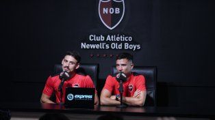 Matías Cóccaro y Bruno Cabrera fueron presentados como refuerzos de Newells.