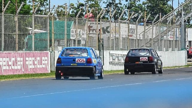 Russo y Palacio van camino a la bandera a cuadros. (Foto Augusto Gervasutti)
