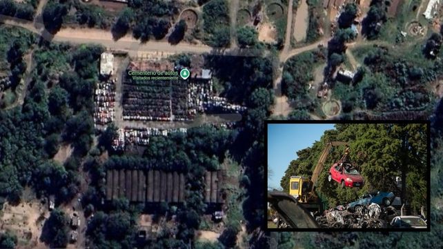 Imagen sateiital del depósito de autos ubicado en La Tablada