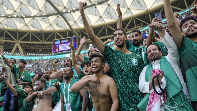 Los saudíes deliraron tras dar el batacazo ante Argentina.