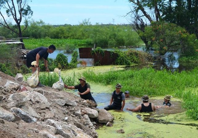 Los trabajos realizados durante el fin de semana. Gentileza Prensa Municipalidad de Santo Tomé