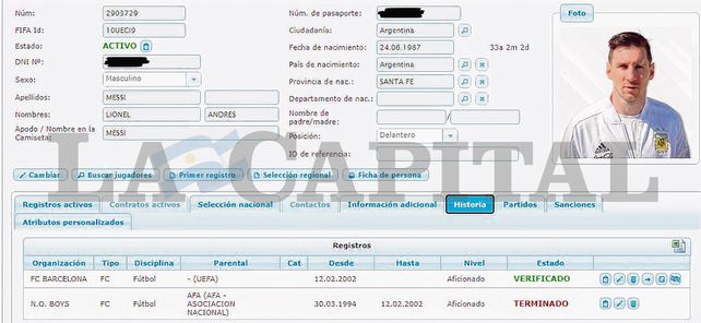 El documento que avala a Newells.