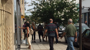 Los ex directivos de Amsafe, Alberto Maurino y Leandro Gonzalo, al ingresar al MPA en Venado Tuerto (Foto Venado24)