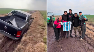 El insólito episodio del Dibu Martínez: quedó varado con su camioneta y lo ayudaron vecinos