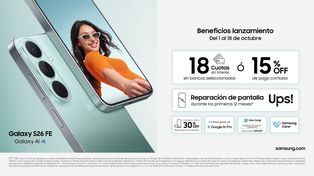 Samsung presentó en Argentina el Galaxy S26 FE con beneficios y financiación en hasta 18 cuotas sin interés
