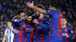 Leo Messi convirtió en el holgado triunfo de Barcelona para acceder a semis de Copa del Rey.