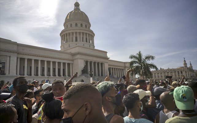 Duras protestas contra el gobierno de Cuba