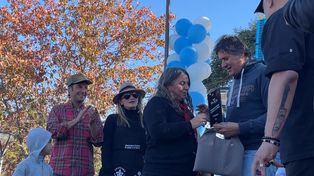 Brenda Clementz y Ayelén Brarda, las ganadoras del Campeonato de Asado a la Estaca de Funes.
