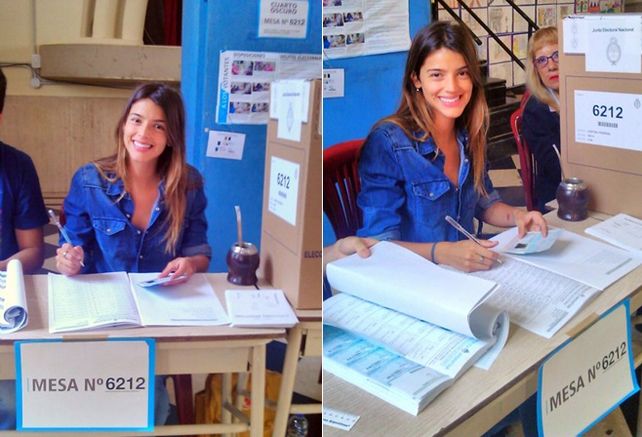 Calu estuvo en la mesa 6212 de una escuela del barrio porteño de Colegiales.