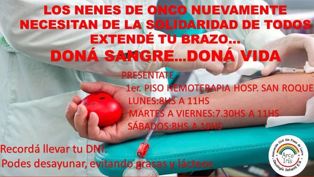Piden dadores de sangre para niños con cáncer