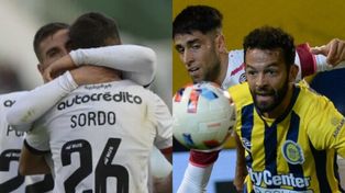 Felicidad alrededor de Sordo en Newells y la manzana rodeada para Gamba en Central.