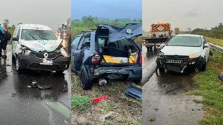 Varios autos protagonizaron un choque en la autopista a Buenos Aires: un herido de gravedad