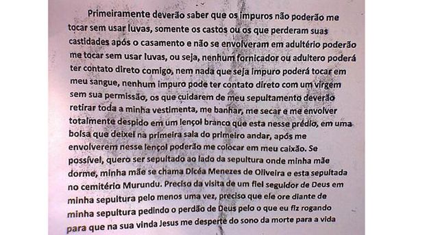 La carta que dej&oacute; el asesino de Realengo
