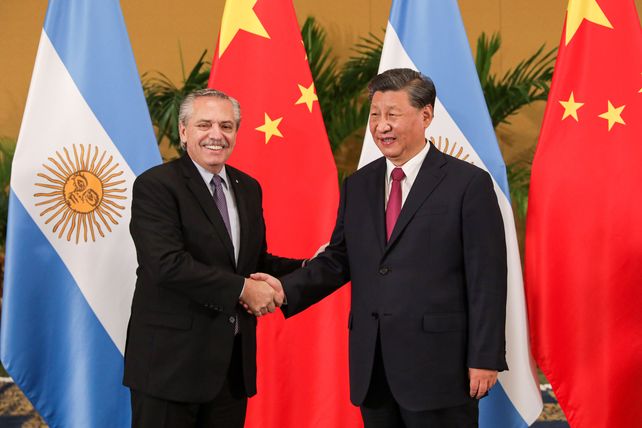 El presidente Alberto Fernández y su par de China