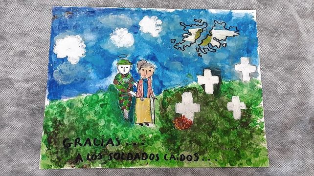 Uno de los dibujos elegidos. Pertenece a estudiantes de escuela primaria