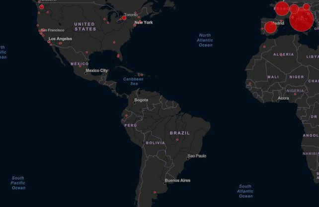 En tiempo real: así avanza el coronavirus por el mundo