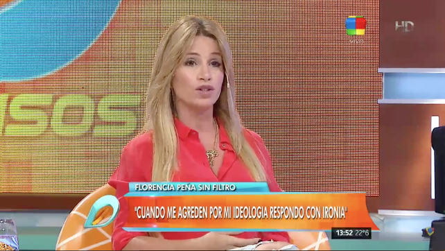 Florencia Peña: “Sufrí mucho por exponer mi ideología”