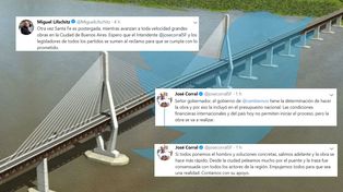 Vía twitter, Lifschitz reclamó por el puente Santa Fe-Paraná y Corral le contestó
