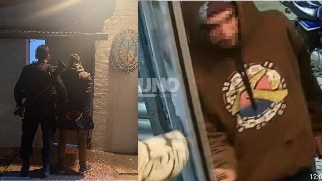 San José del Rincón: quedó filmado cuando intentaba robar y se entregó tras quedar cercado por la Policía