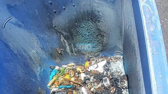 Incendió el contenedor de residuos en horas del mediodía