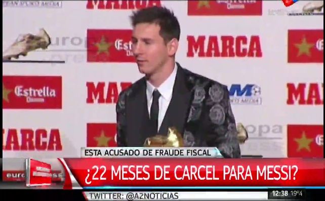 Lionel Messi podría ir preso 22 meses