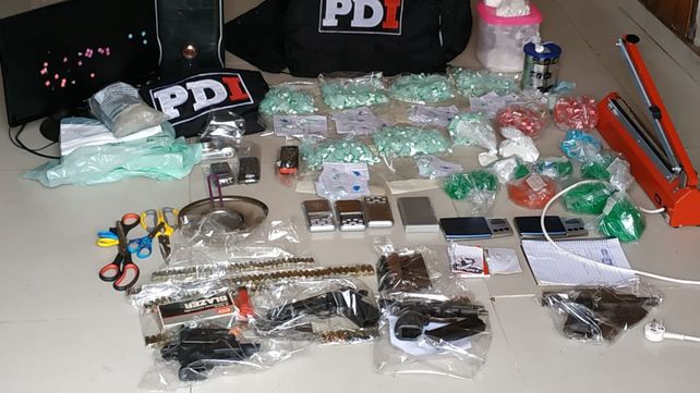Lo incautado. Armas