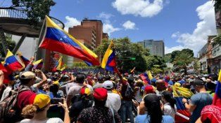 Marchas opositoras en Venezuela.