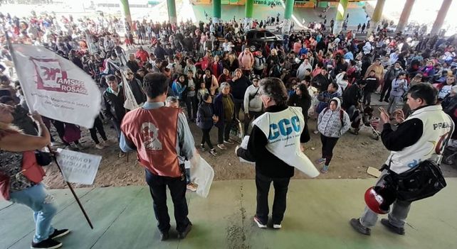La jornada de lucha de la CCC contó con el apoyo de Amsafé Rosario.