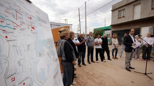 Inauguraron un nuevo desagüe en Barranquitas Sur